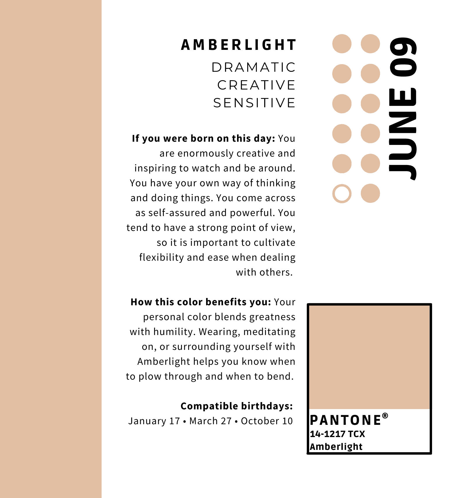 Ambleton Color Pantone Color of the Day, Amberlight June 09 - kolorguide