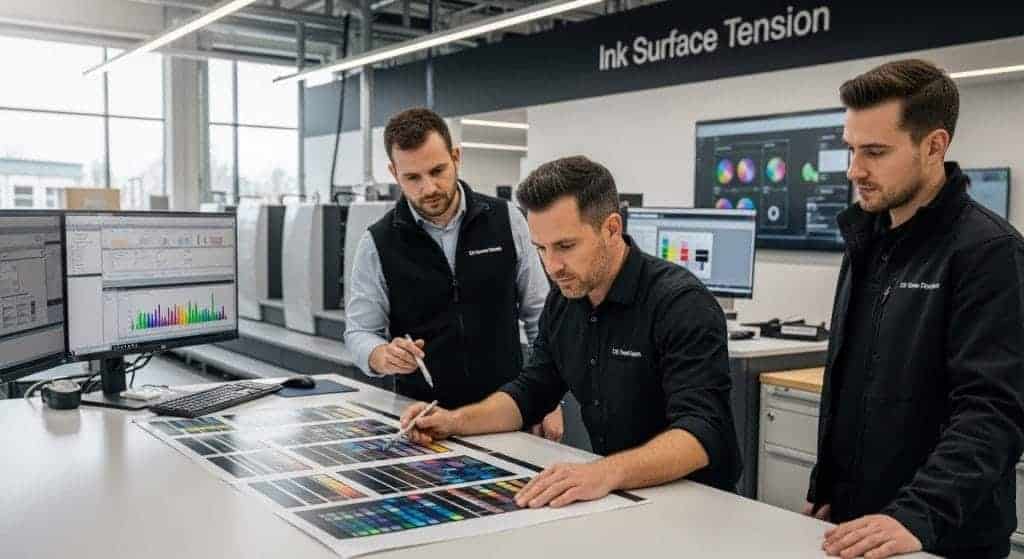 Ink surface tension testing